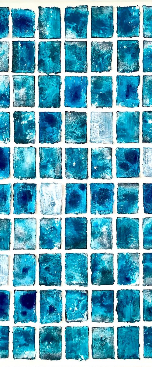 Abstraction blue white No. 2225 by Anita Kaufmann