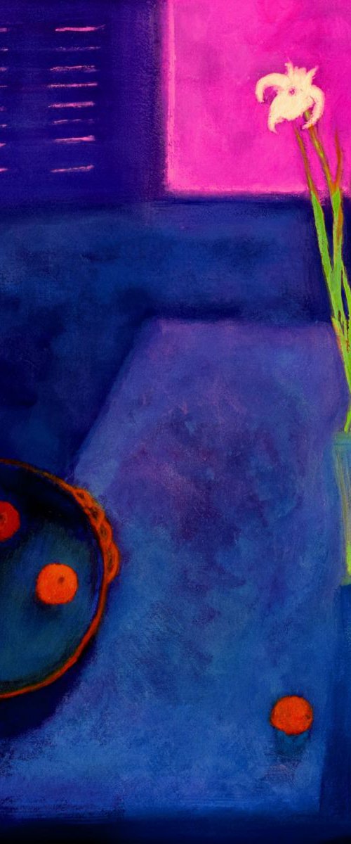 Wild Irises by the Window II-Provence by John O'Grady