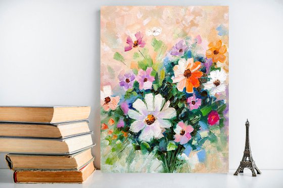 Bouquet of flowers oil painting