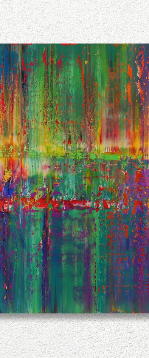 100x90 cm Abstract landscape painting Original abstract art by Vadim Shamanov