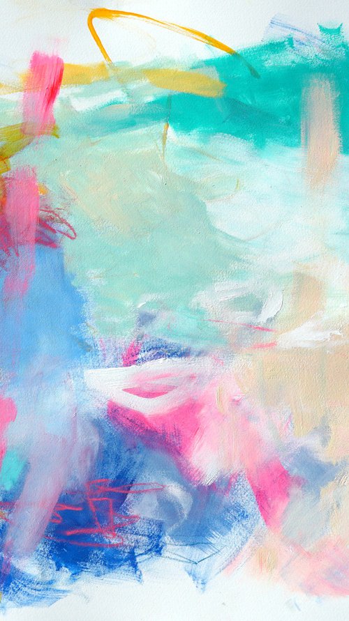 Exousia 24x18" Light Expressive Intuitive Abstract on Paper by Kerri McCabe