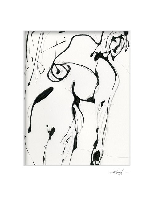 Doodle Nude 4 - Minimalistic Abstract Nude Art by Kathy Morton Stanion by Kathy Morton Stanion