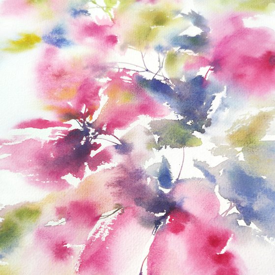 Pink flowers bouquet