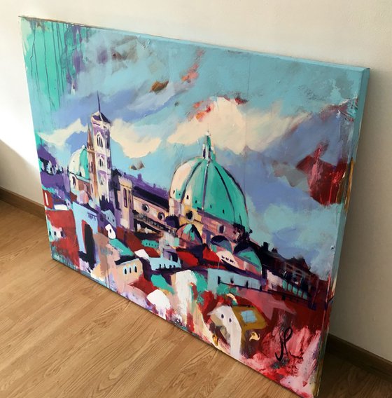 Firenze Skyline Acrylic on Canvas 116x89cm