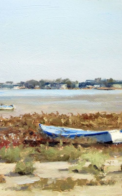 Small Blue Boat by Pascal Giroud
