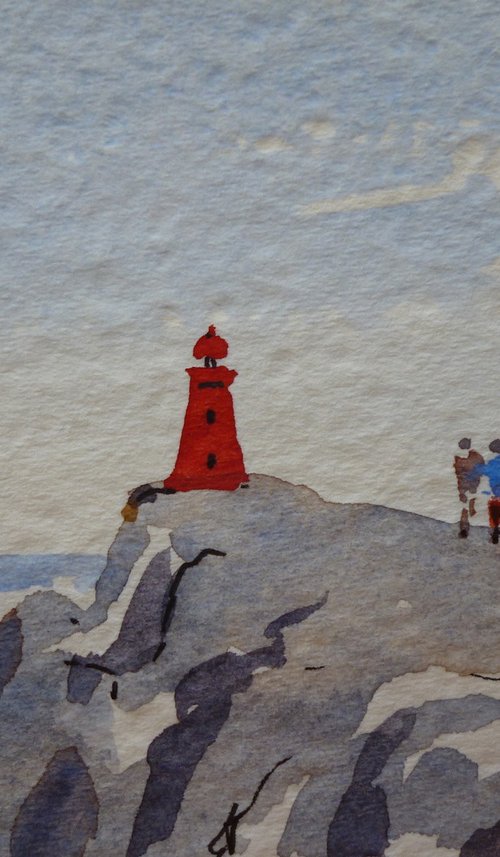 Poolbeg Lighthouse by Maire Flanagan