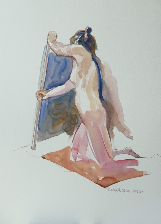 Kneeling female nude
