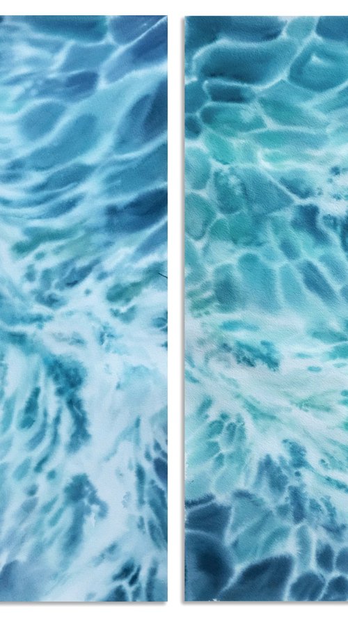 Liquid Reverie.Abstract water by Oksana Shvachka