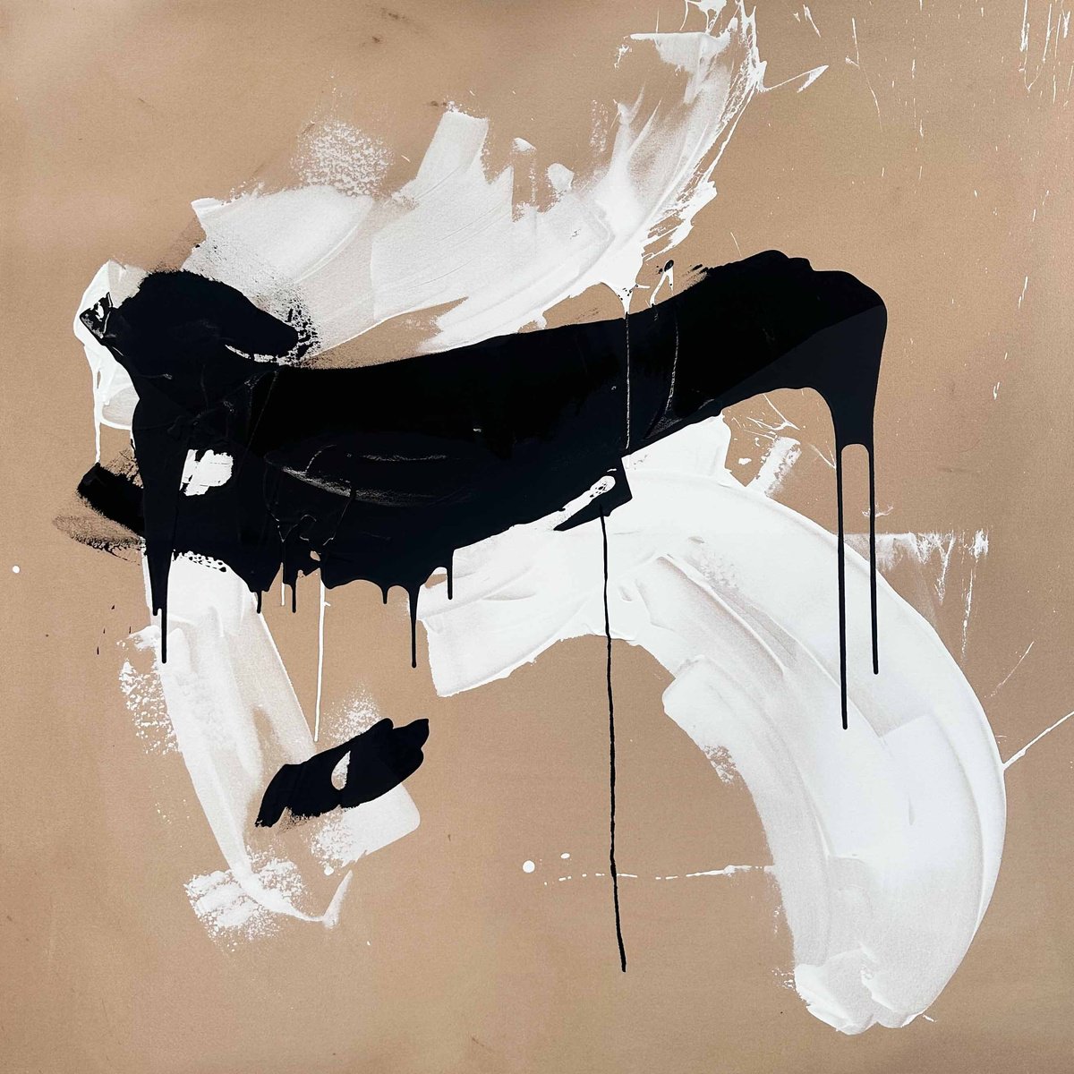 Abstract Acrylic Painting By Omar Obaid, 59 X 59", Precious Time, Original Artwork