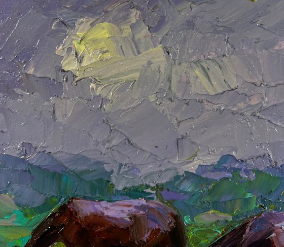 Horses Grazing Peacefully