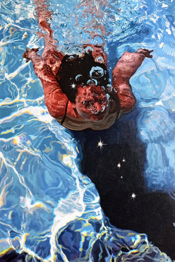 Star Crossed - Swimming Painting