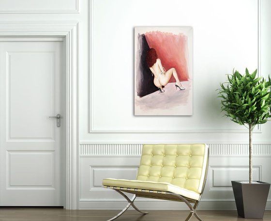 "Looking for " nude & erotic , figurative contemporary art painting