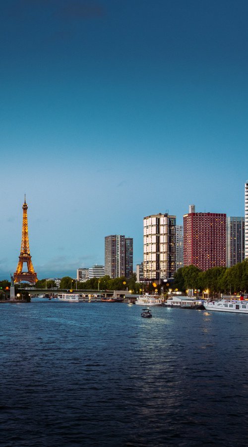 Eiffel Tower and Modern Paris Buildings by Praveen Kumar Singh