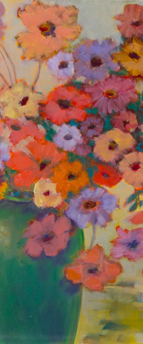 Green Vase. by Veta Barker