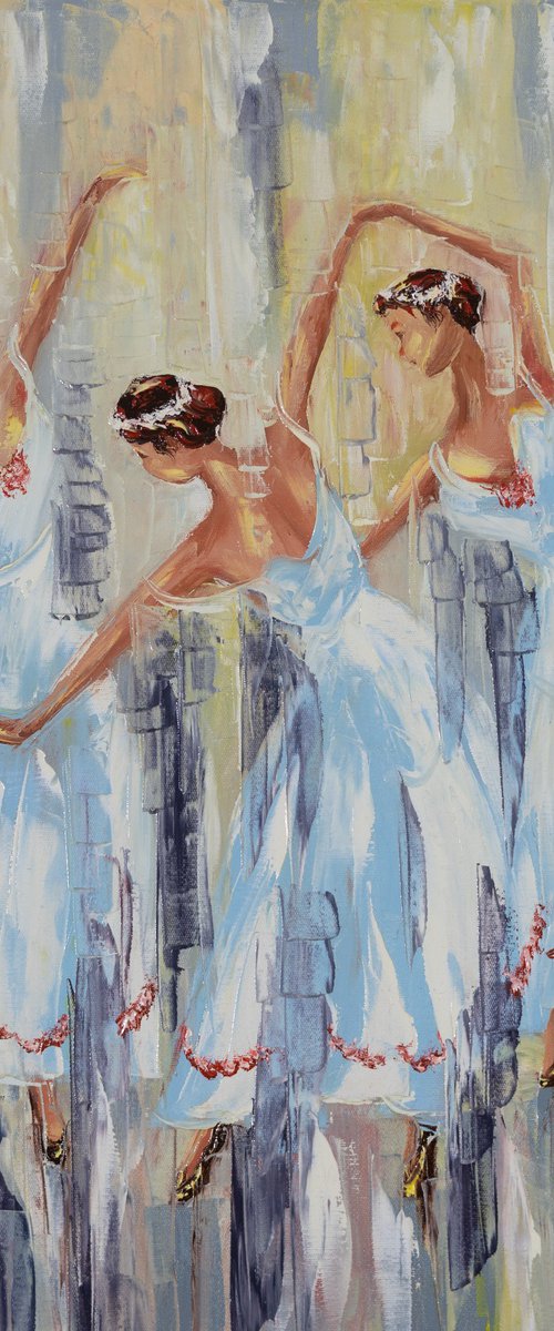 Dancers (60x70cm, oil painting, ready to hang) by Rafik Qeshishyan