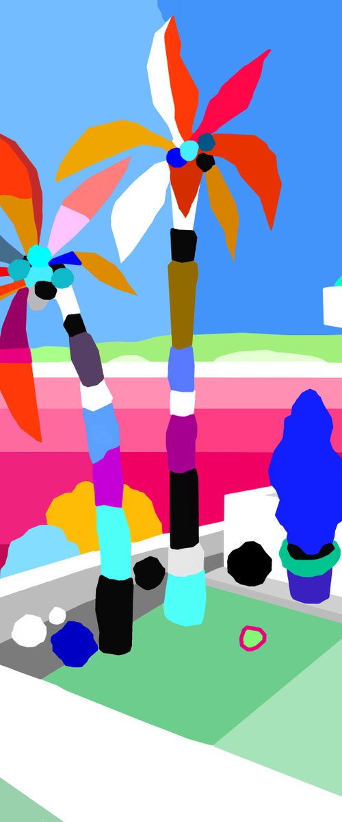 House with cat by Alejos