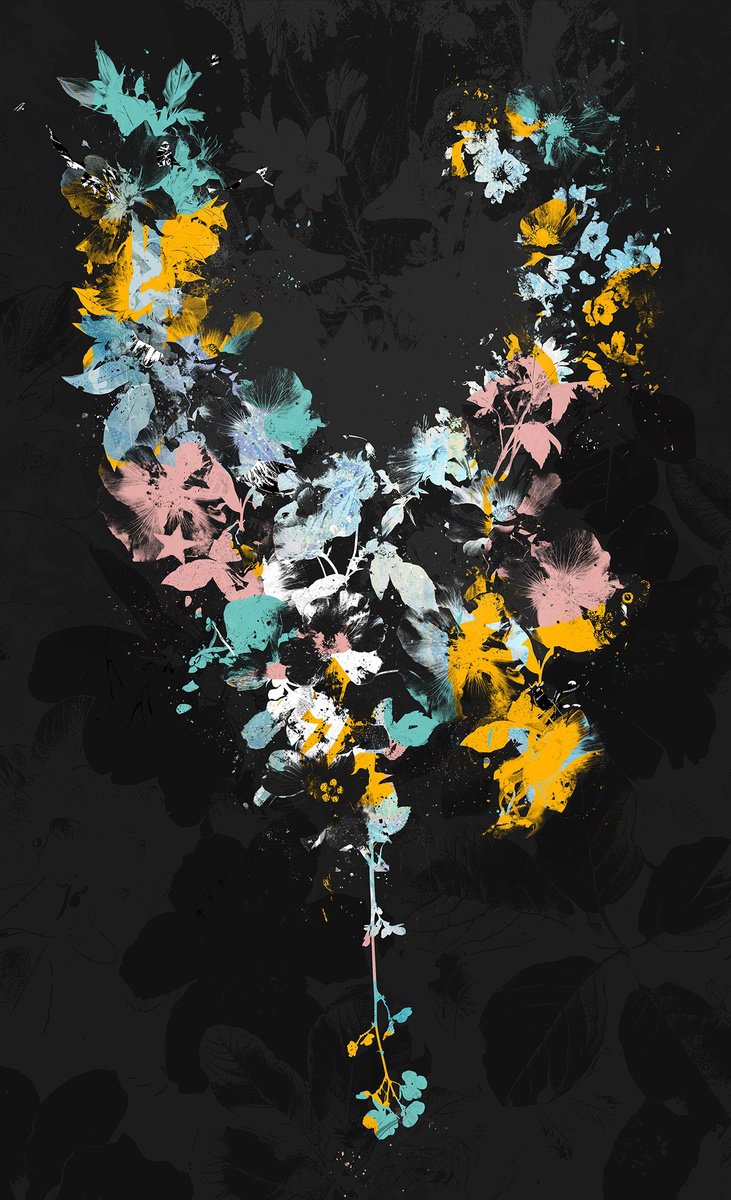 Botanical Painting By Teis Albers, 39 X 63", Keep What Ya Got, Original Artwork