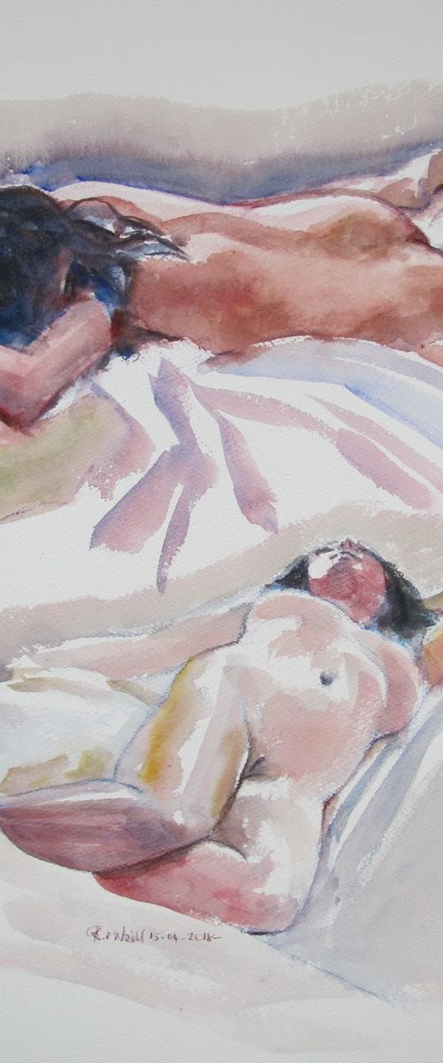 reclining female nudes by Rory O’Neill