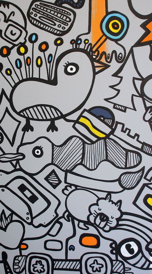 'Residency Wall' canvas 4 by Kev Munday