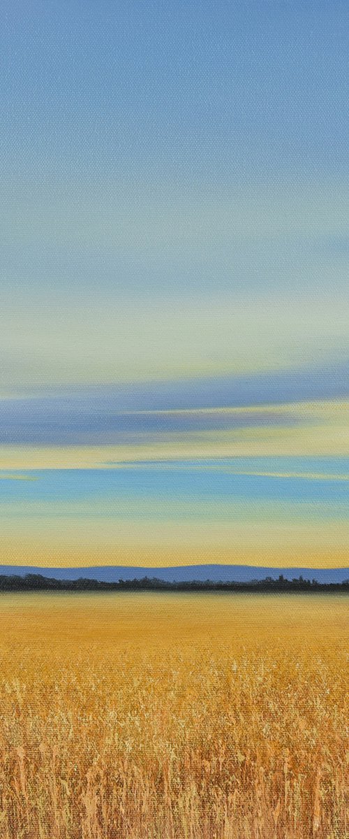 Evening Glow - Blue Sky Landscape by Suzanne Vaughan
