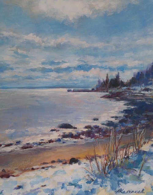 Winter beach 2, (12x16'') by Alexander Koltakov