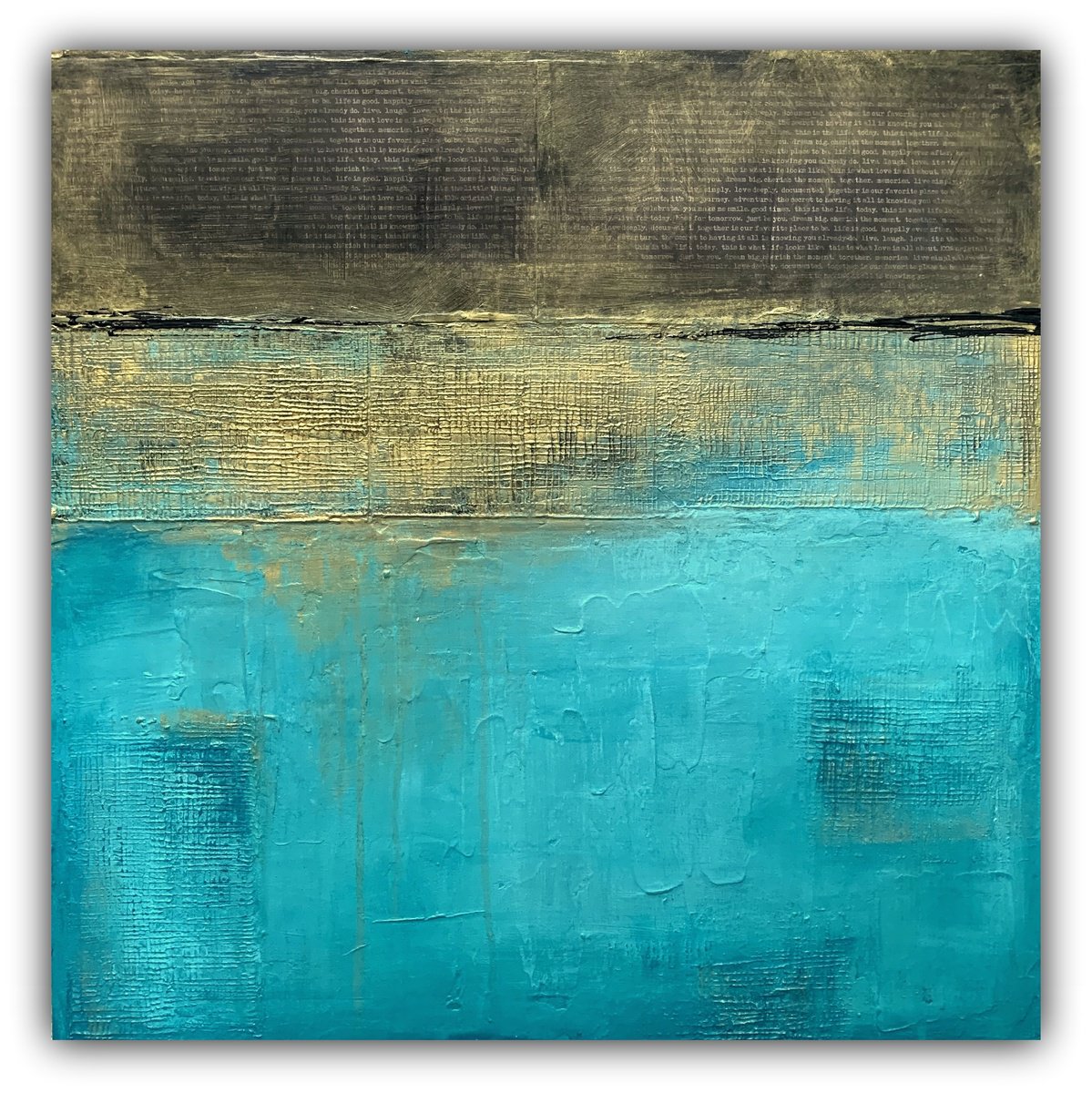 Abstract Painting By Elizabeth Moran, 24 X 24, The Blue Nile, Original Artwork