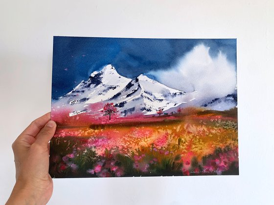 Flowers and mountains #3