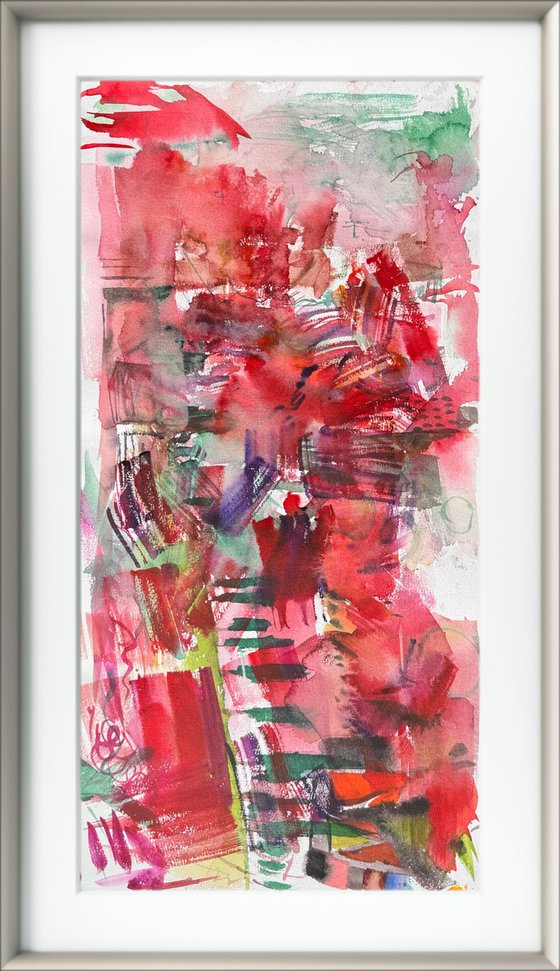 Abstract Landscape Red Poppies
