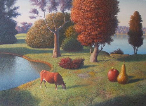 Early Fall Evening, 32x44 by Evgeni Gordiets