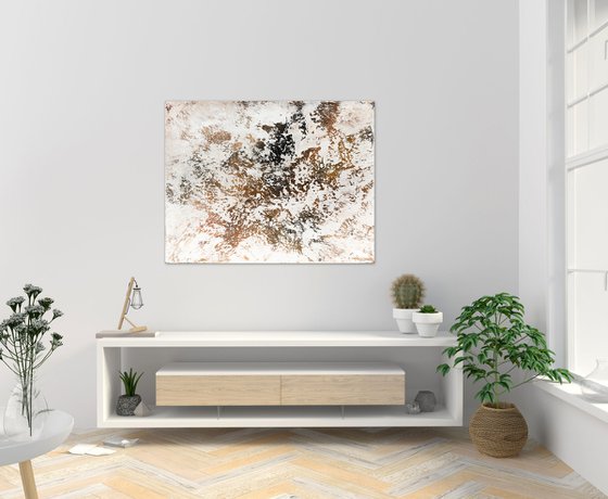 Brown abstract painting DK663