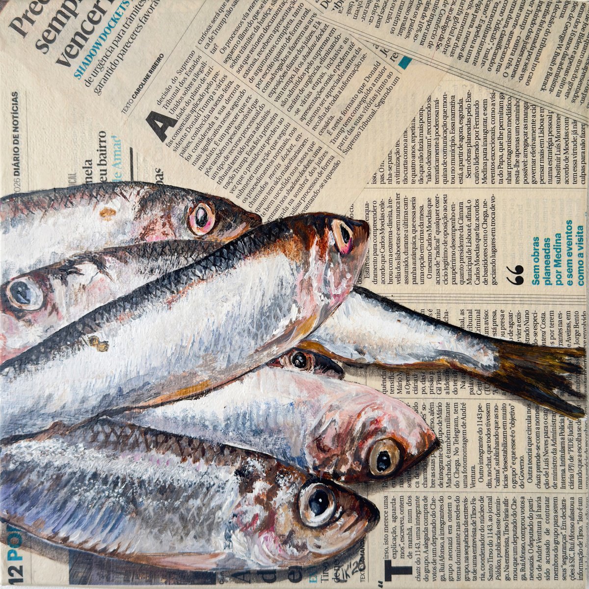Catch Of The Day By Irina Kurganskaya, 12 X 12, Artwork For Sale On Artfinder