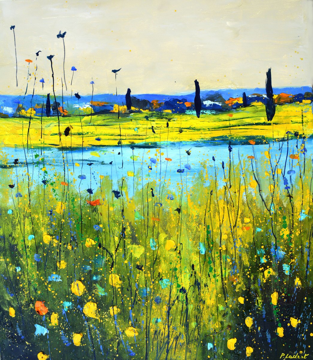 Colourful Meadow 6726 By Pol Henry Ledent, 24 X 28, Artwork For Sale On Artfinder