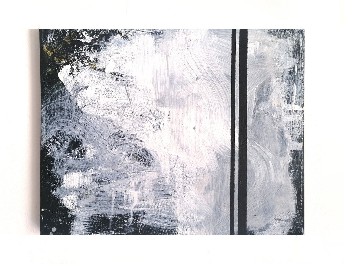 Abstract Acrylic Painting By Alex Munzone, 14 X 11, Sequences 03, Original Artwork