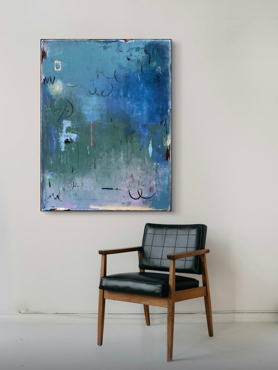 After The Blue 36x48 inches Abstract Painting
