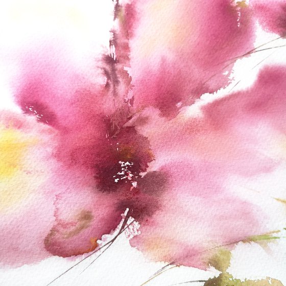 Pink flower painting "Sakura blossom"