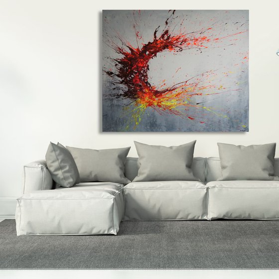 Twisting Fire I (Spirits Of Skies 120120) (120 x 100 cm) XXL (48 x 40 inches)