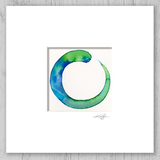 Enso Serenity 96 - Abstract Zen Circle Painting by Kathy Morton Stanion