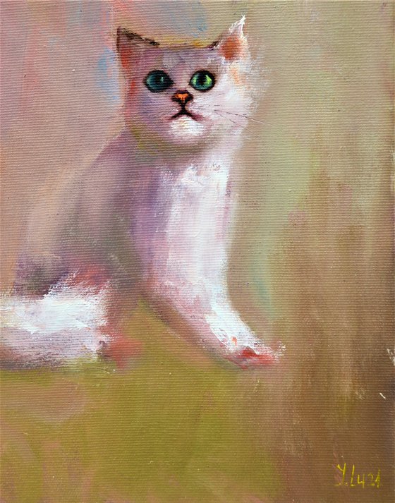 White fluffy