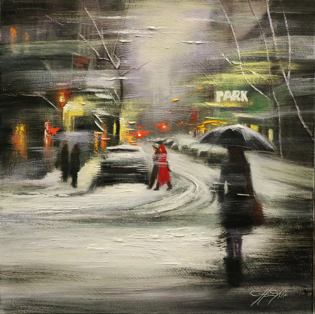 Winter in Greenwich Village by Chin H Shin