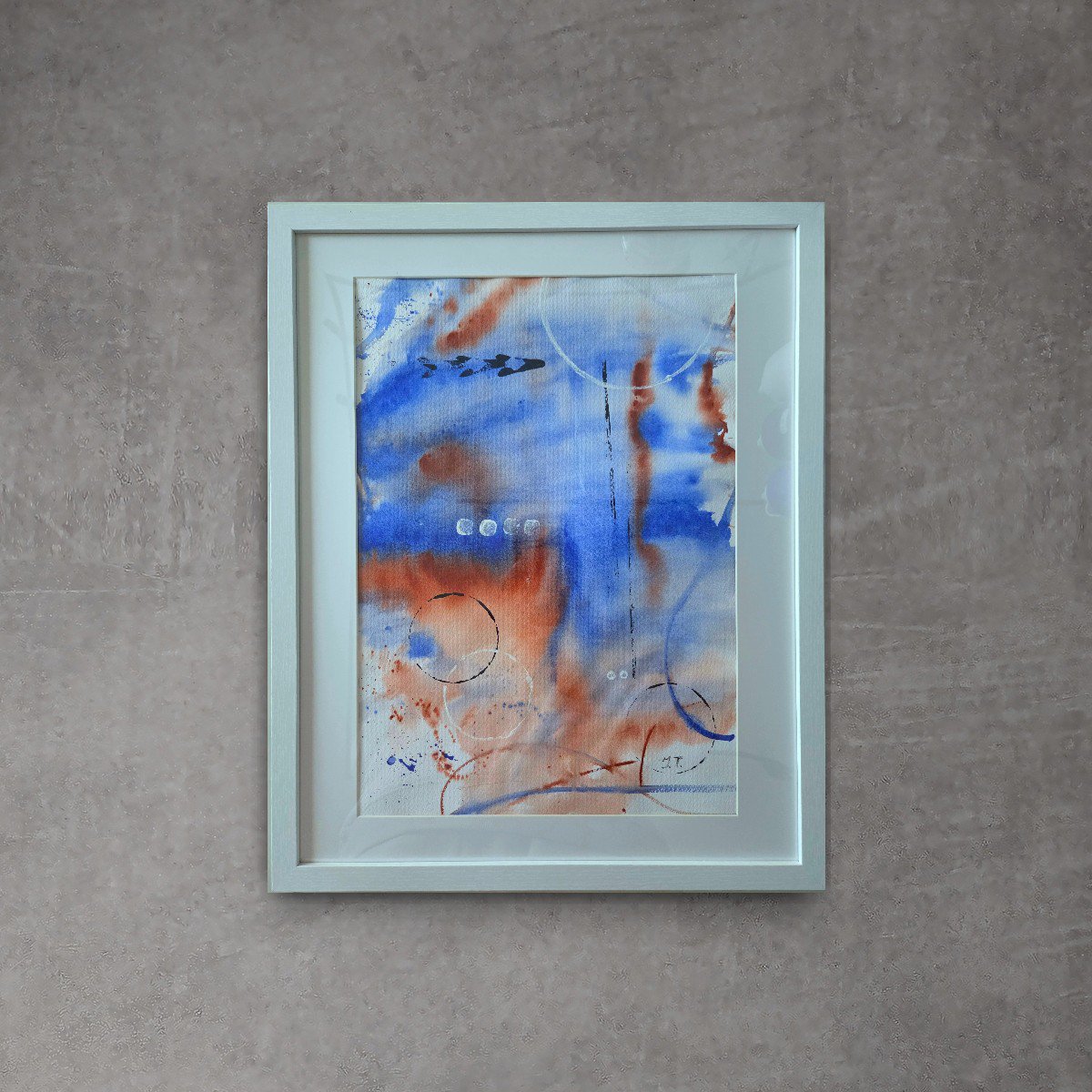 Abstract Watercolour , Traces I By Jenny Tsoneva, 17 X 21, Artwork For Sale On Artfinder