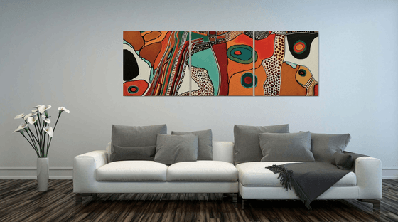 TRiptych Geometric abstraction #56