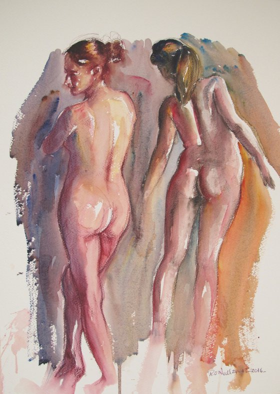 Standing female nudes 2 poses