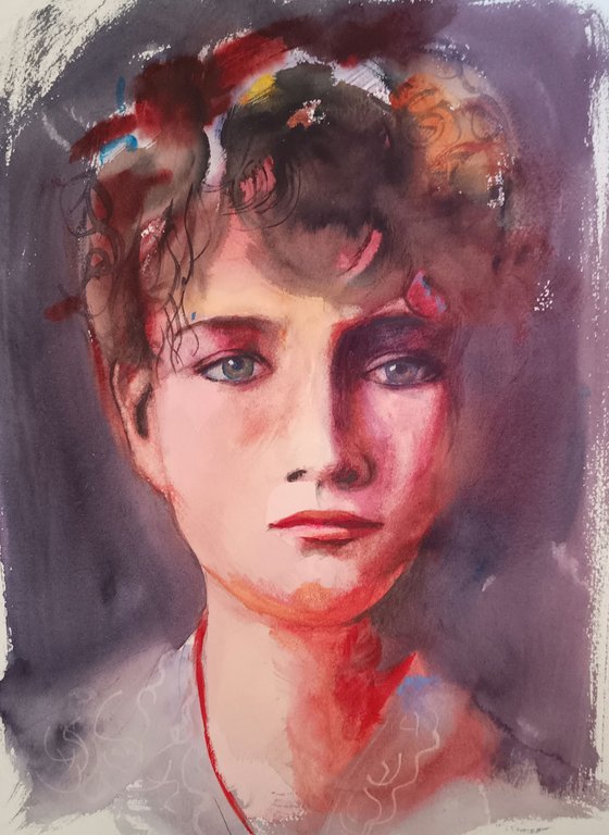 Camille Claudel watercolor