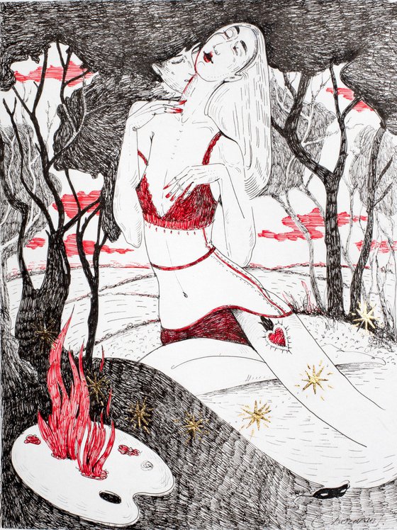 The Wind Kisses Her