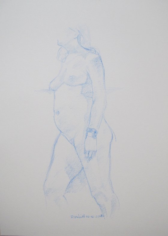 Standing female nude