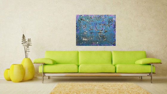 I said a thing (n.283) - 90 x 70 x 2,50 cm - ready to hang - acrylic painting on stretched canvas