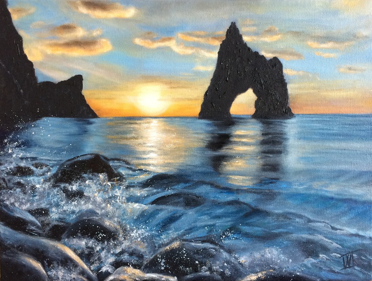 Summer Sunset By Ira Whittaker, 16 X 12, Artwork For Sale On Artfinder