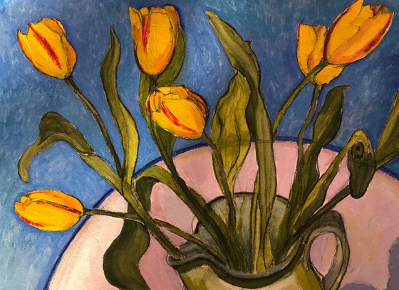 Yellow/Red Stripe Tulips