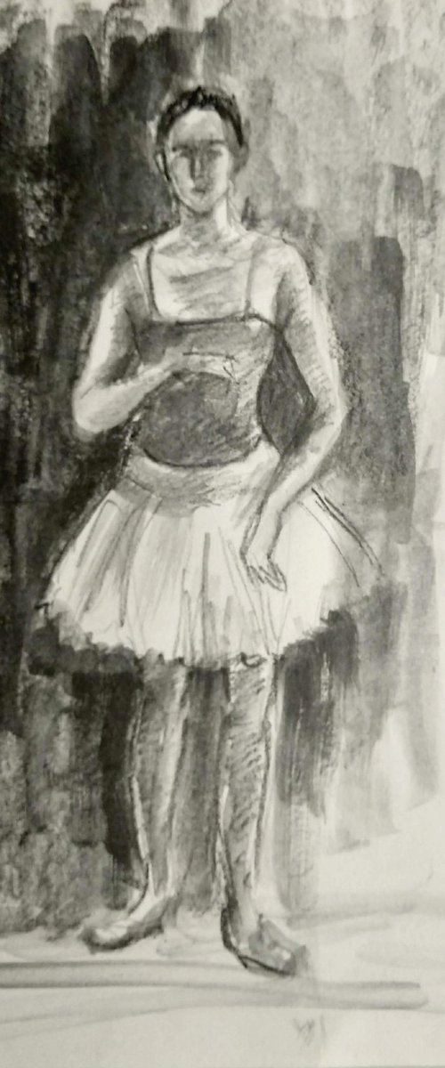 Ballerina Sketch 3 by Asha Shenoy
