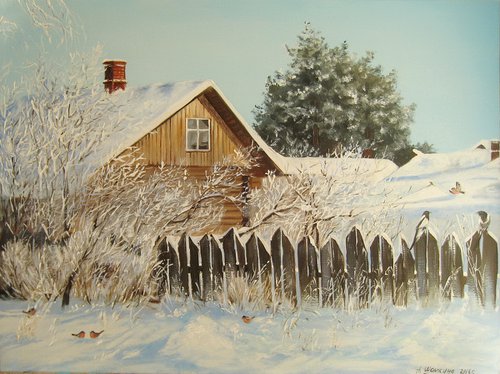 Winter Day, Rural Landscape by Natalia Shaykina